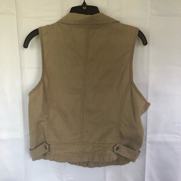 Maurices Khaki Zip Up Cargo Vest with Pockets - Size L - Picture 5 of 6